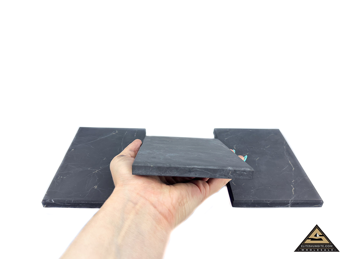 Tile 10 x 15 cm n/polished by eliteshungite.com