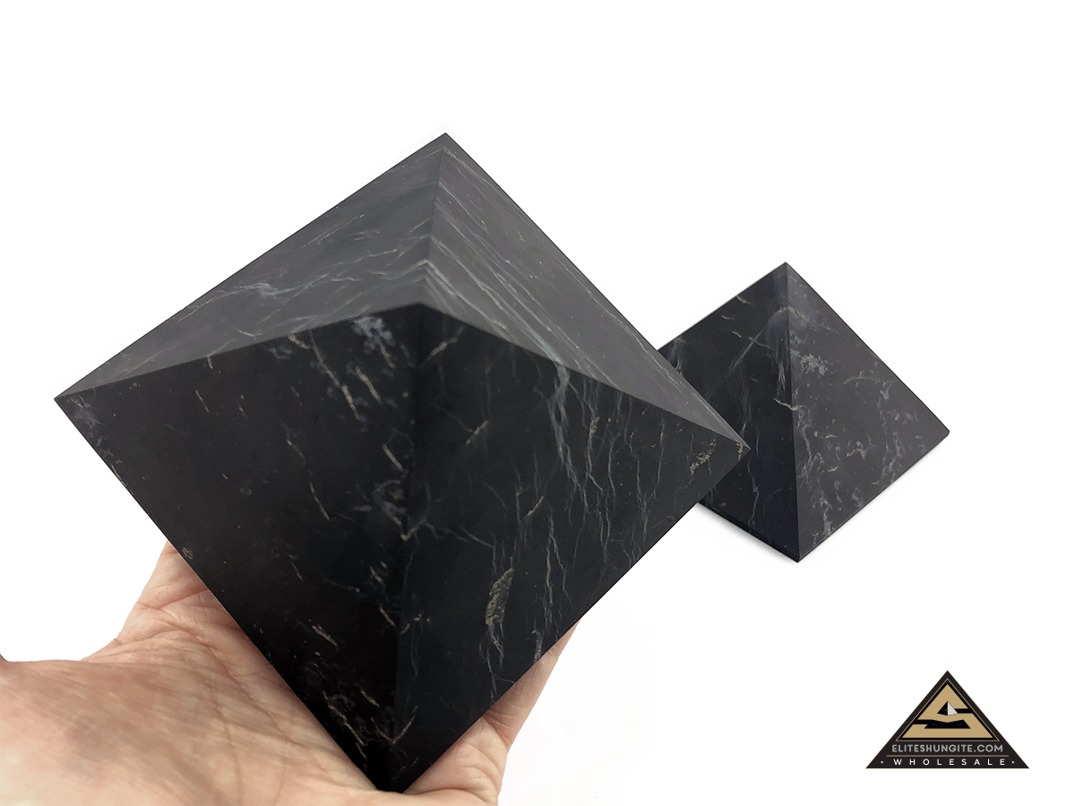Pyramid 10 x 10 cm n/polished by eliteshungite.com