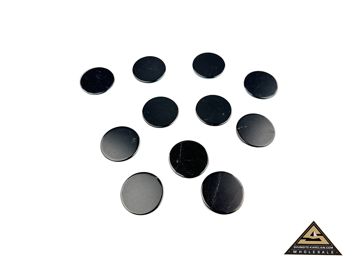 Protective slice for notebook round diam. 2,8 cm tumbled by eliteshungite.com