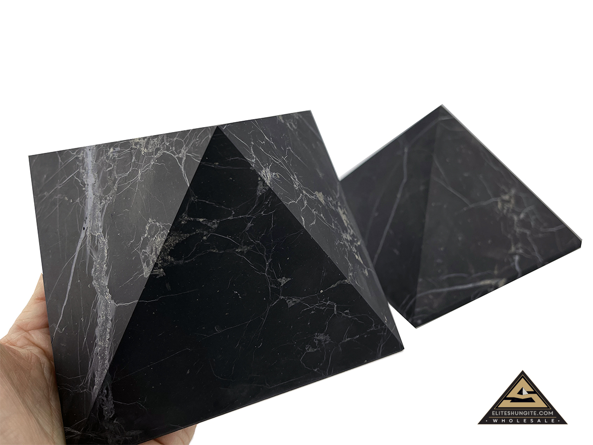Pyramid 12 x 12 cm  n/polished by eliteshungite.com