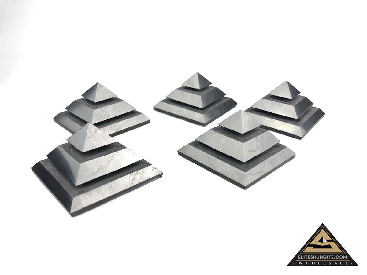 Pyramid 5 cm Saqqara by eliteshungite.com