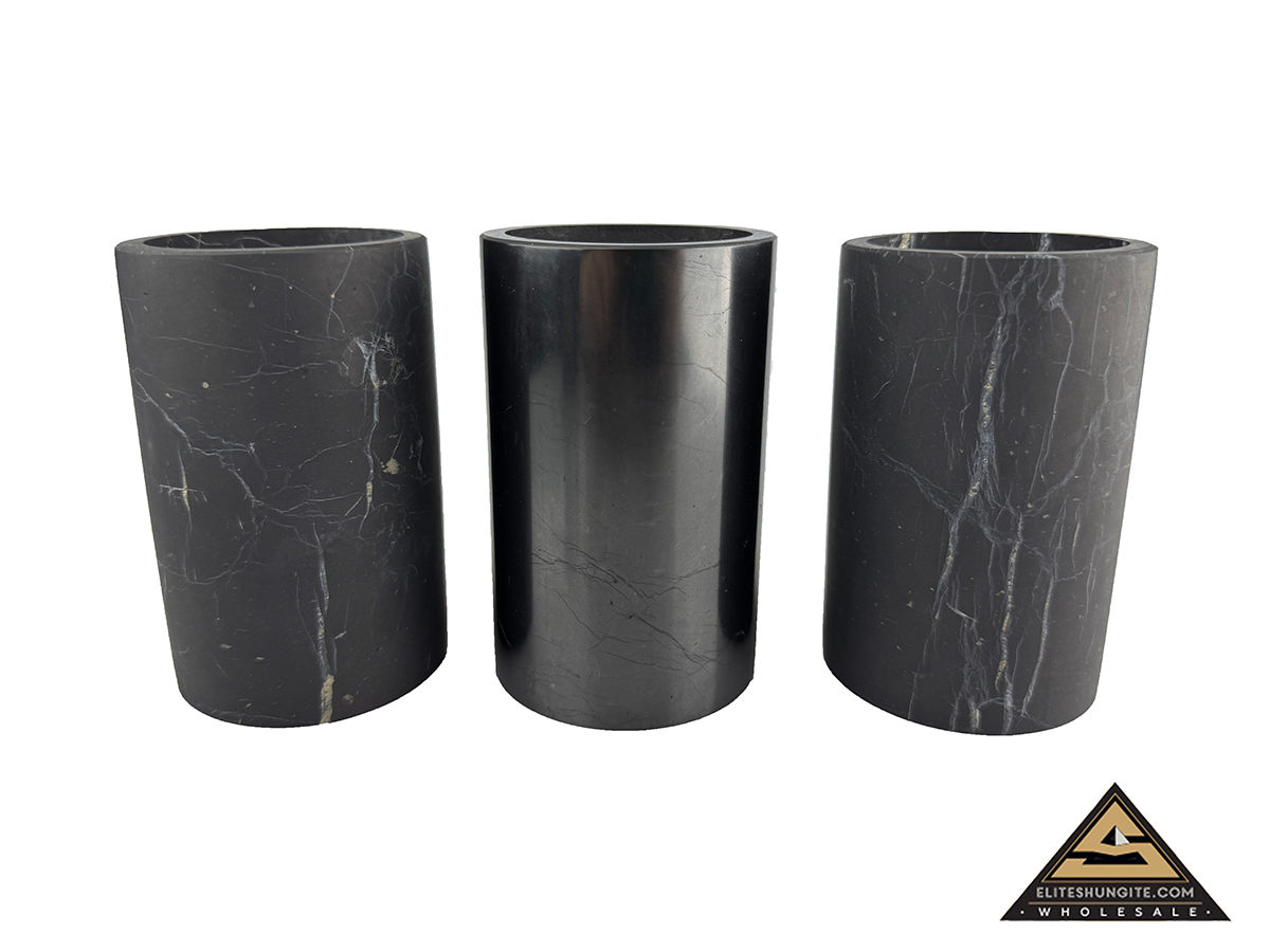 Cup diam. 6 cm, h 9,5 cm n/polished by eliteshungite.com