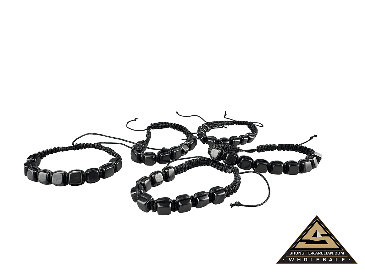 Bracelet Shamballa cube 8 mm by eliteshungite.com