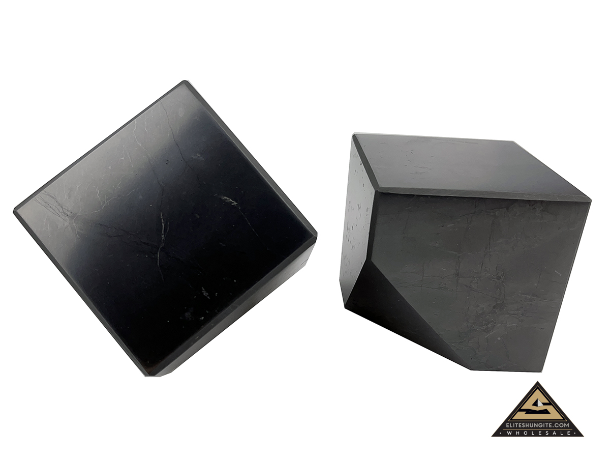 Cube 6 cm cut base by eliteshungite.com