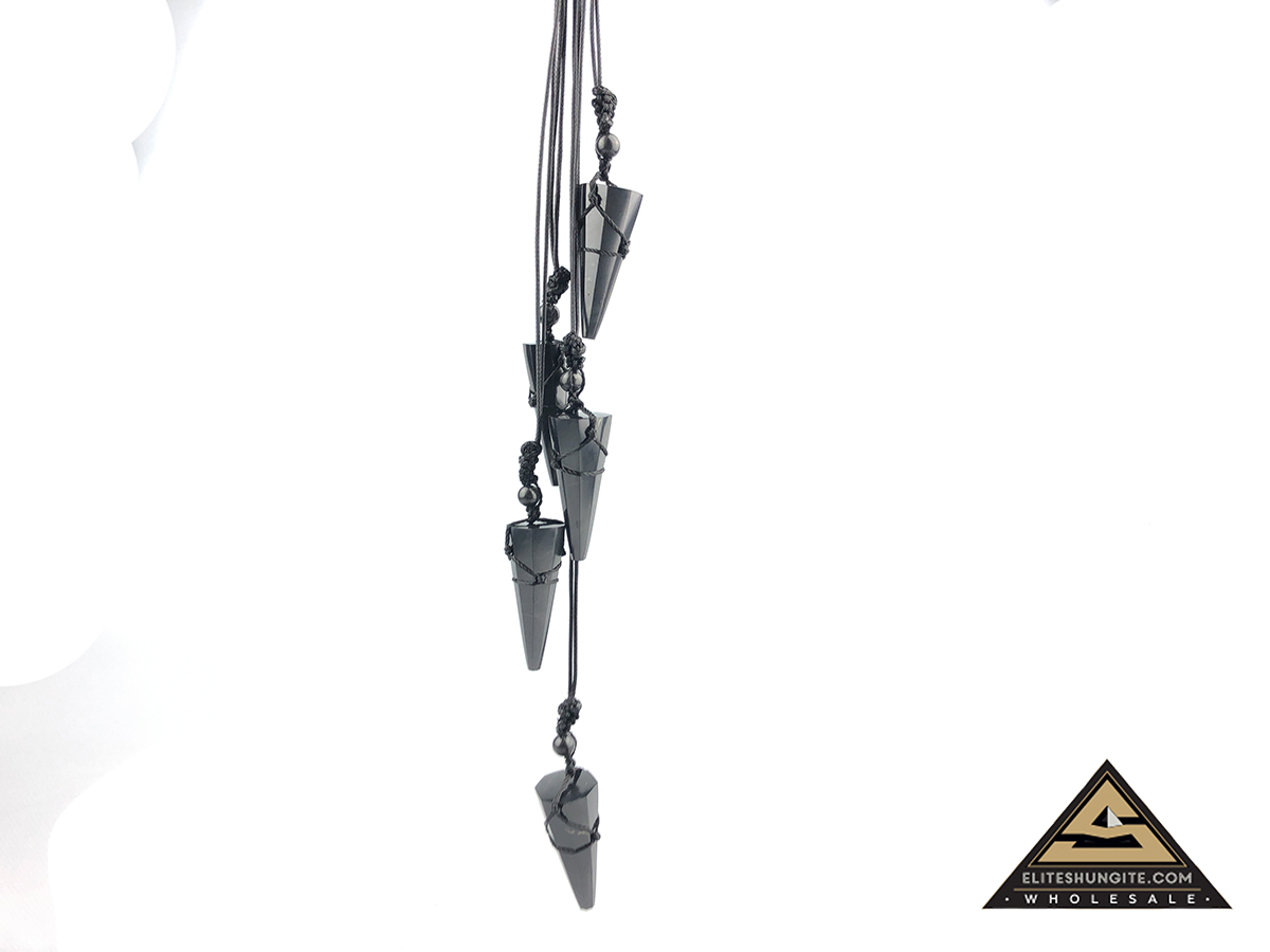 Pendant Shamballa Octagonal Pyramid 6 edge by eliteshungite.com