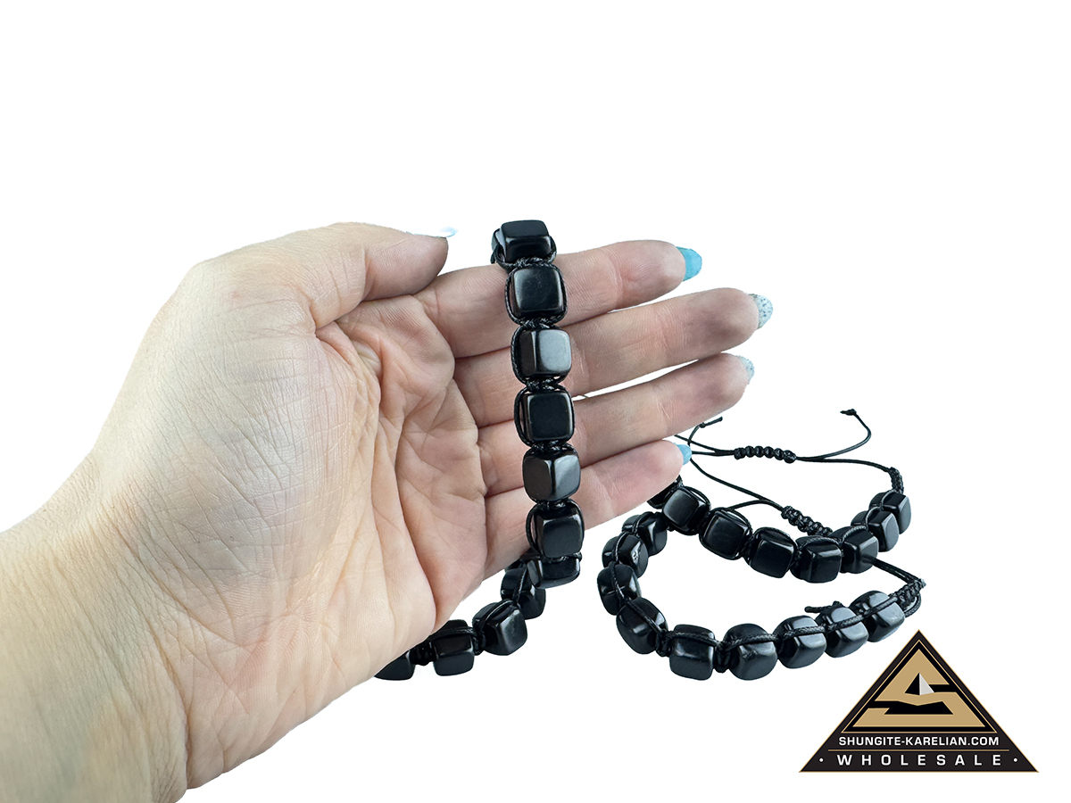 Bracelet Shamballa cube 10 mm by eliteshungite.com
