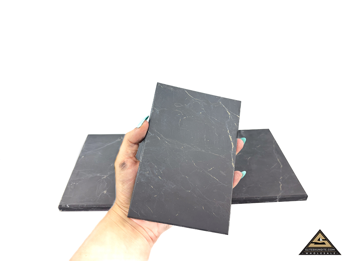 Tile 10 x 15 cm n/polished by eliteshungite.com