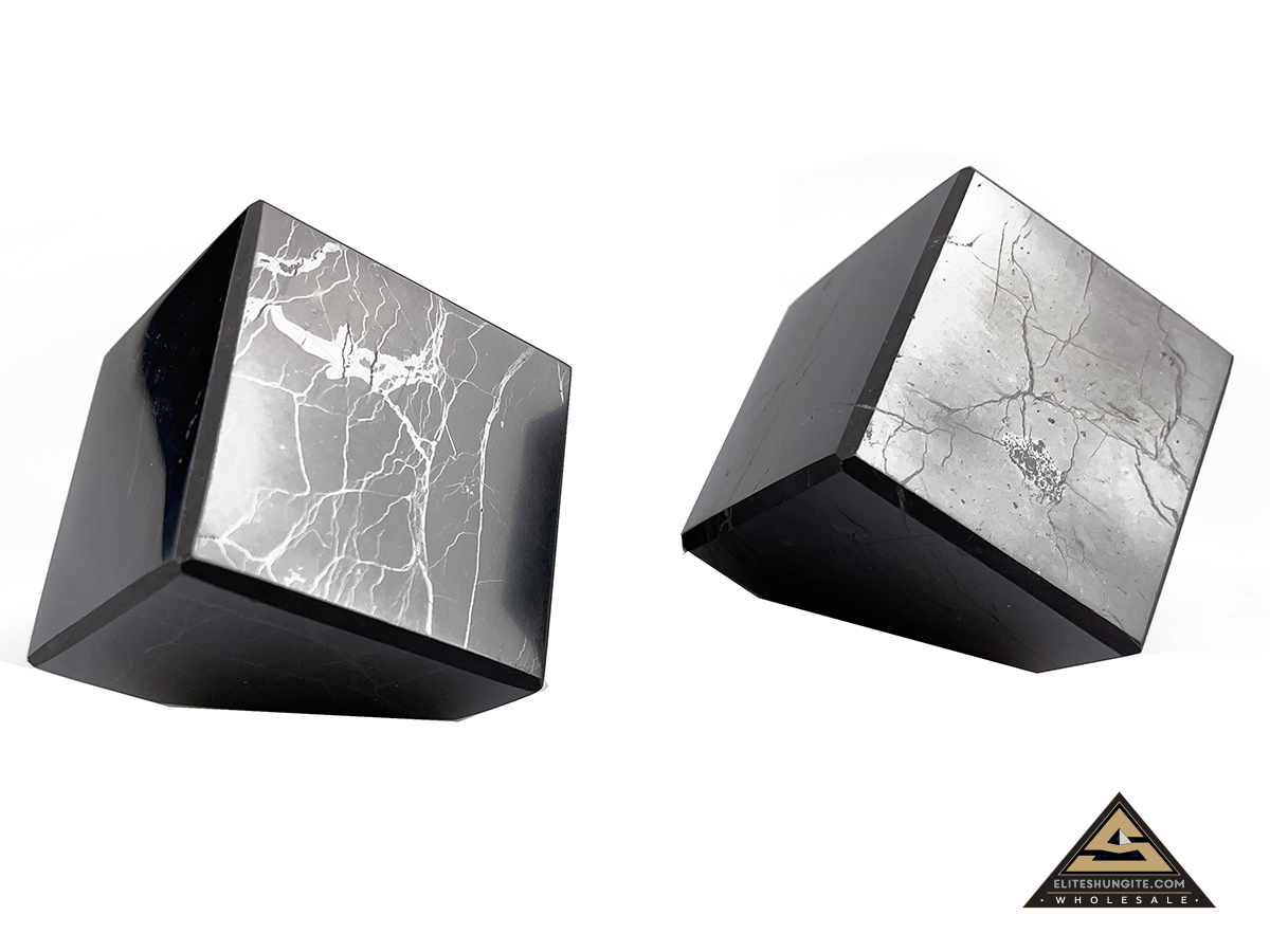 Cube 4  cm cut base by eliteshungite.com