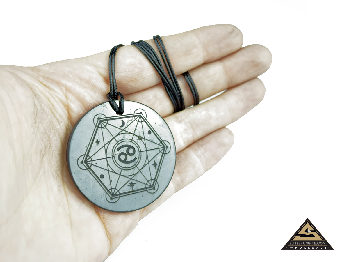 Pendant ZODIAC CANCER (CRAB) by eliteshungite.com