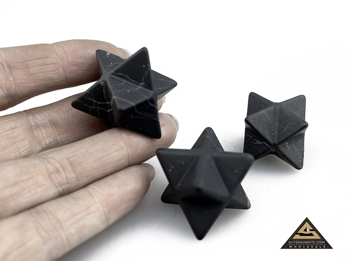 Merkaba 2 cm n/polished by eliteshungite.com