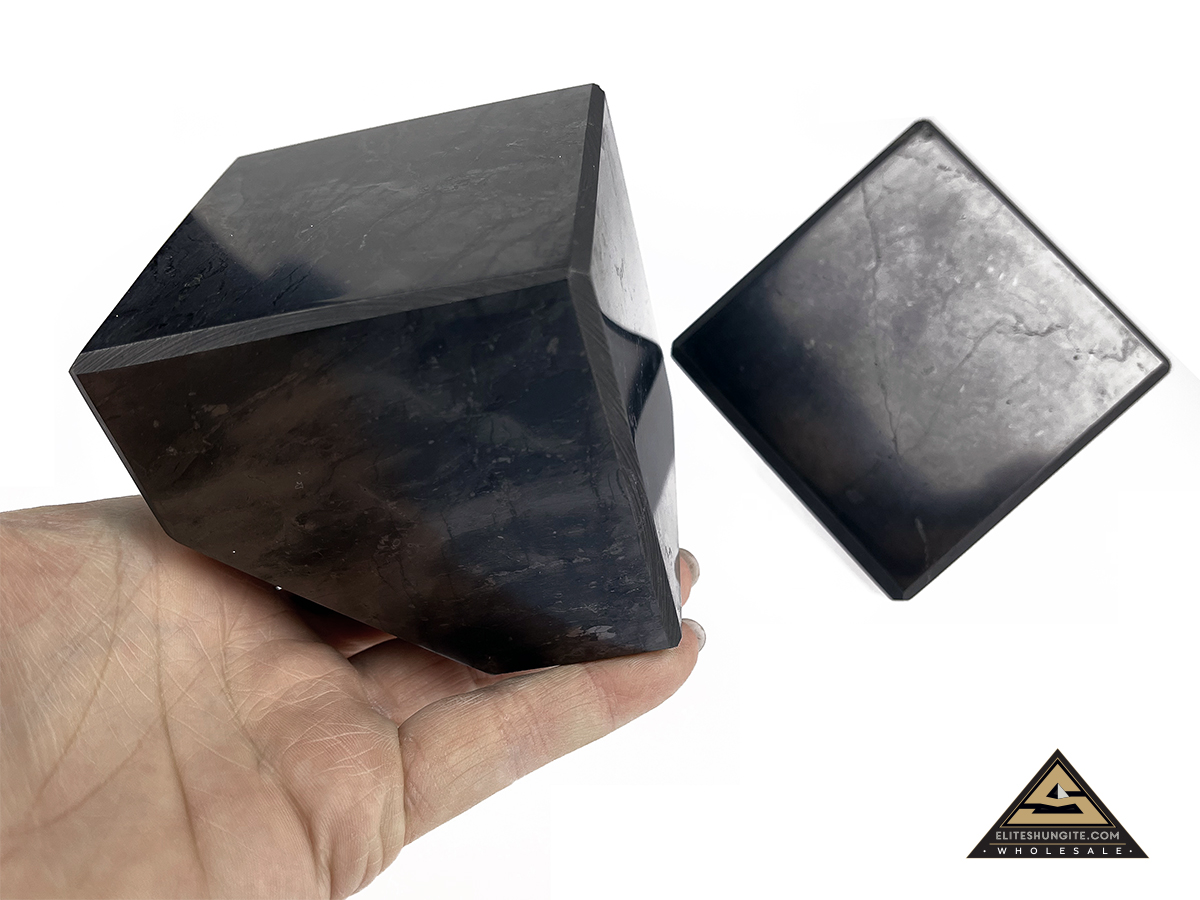 Cube 7 cm cut base by eliteshungite.com