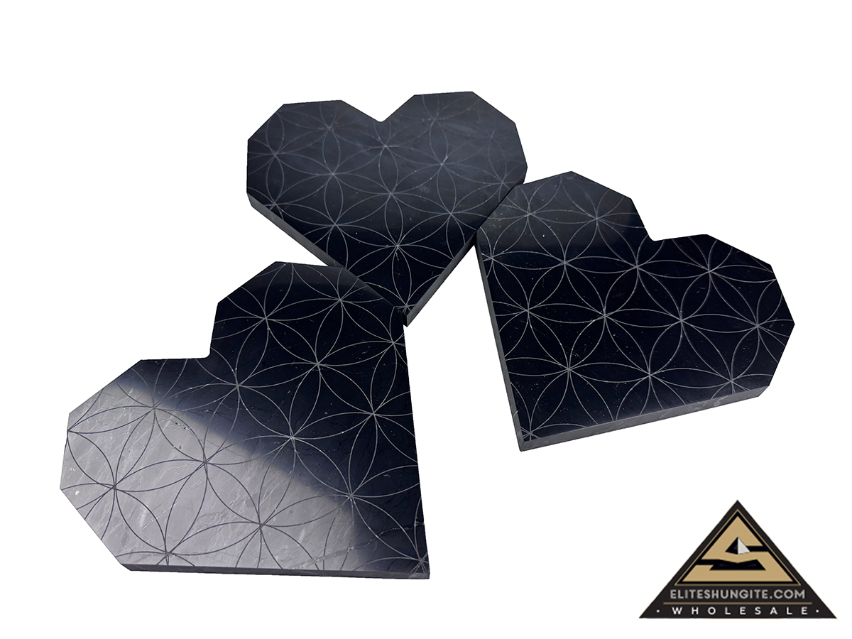 Tile Heart Flower Of Life by eliteshungite.com