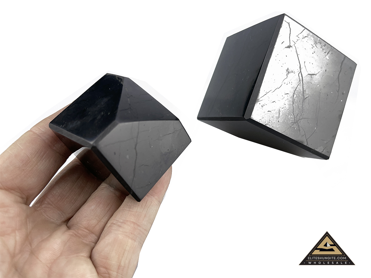 Cube 3  cm cut base by eliteshungite.com