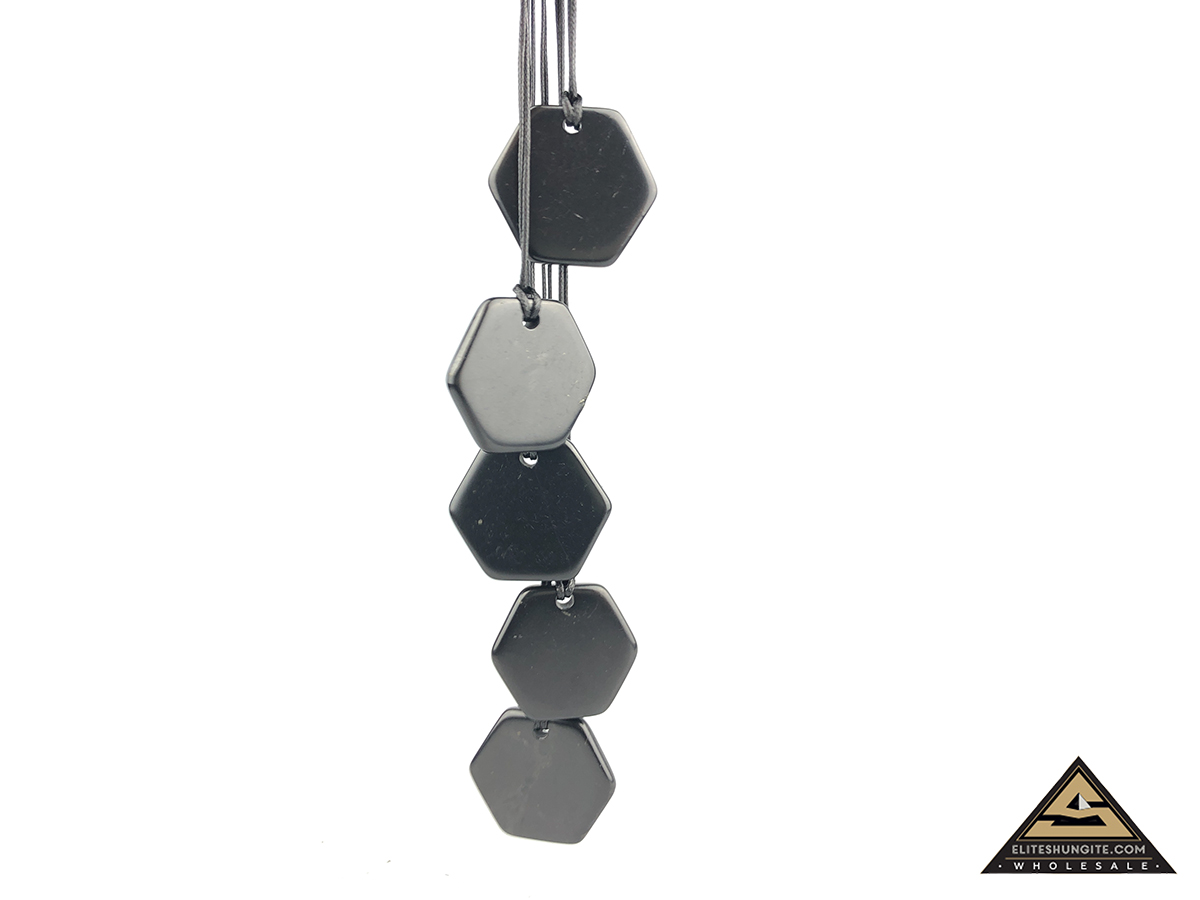 Pendant Hexagonal tumbled by eliteshungite.com