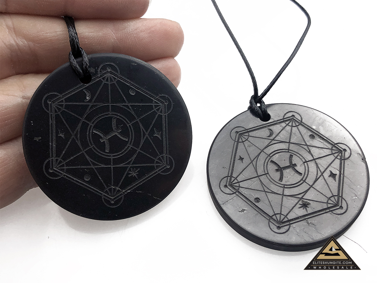 Pendant ZODIAC PISCES (FISH) by eliteshungite.com