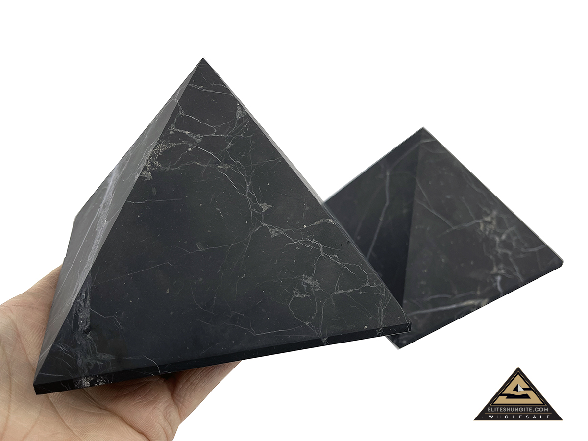 Pyramid 12 x 12 cm  n/polished by eliteshungite.com