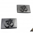 Protective slice for notebook rectangular 2 x 3 cm, carving ÒM by eliteshungite.com
