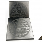 Tile 10 x 10 x 1 cm Flower Of Life by eliteshungite.com