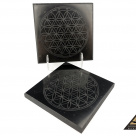 Tile 10 x 10 x 1 cm Flower Of Life by eliteshungite.com