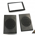 Protective slice for notebook rectangular 2 x 3 cm, carving Flower of Life by eliteshungite.com