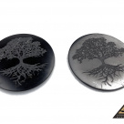 Protective slice round, diam. 5 cm Tree Of Life by eliteshungite.com