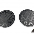 Protective slice round, diam. 5 cm Flower Of Life by eliteshungite.com