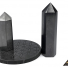 Tile round diam. 10 cm Flower Of Life by eliteshungite.com