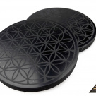 Tile round diam. 10 cm Flower Of Life by eliteshungite.com