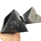 Pyramid 10 cm Carving Scarab - Horus Eye by eliteshungite.com