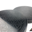 Tile round diam. 21 cm Flower Of Life by eliteshungite.com
