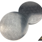 Tile round diam. 21 cm Flower Of Life by eliteshungite.com