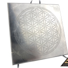 Tile 15 x 15 x 2 cm Flower Of Life by eliteshungite.com