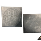 Tile 15 x 15 x 2 cm Flower Of Life by eliteshungite.com