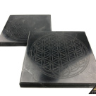 Tile 15 x 15 x 2 cm Flower Of Life by eliteshungite.com