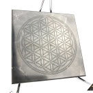 Tile 15 x 15 x 2 cm Flower Of Life by eliteshungite.com