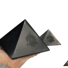 Pyramid 15 cm Carving Eye Of Providence by eliteshungite.com