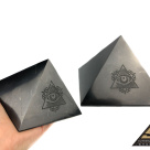 Pyramid 10 cm Carving Eye of Providence by eliteshungite.com