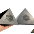 Pyramid 10 cm Carving Eye of Providence by eliteshungite.com