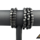 Bracelet cube bead 6 mm on rubber band by eliteshungite.com
