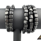 Bracelet cube bead 6 mm on rubber band by eliteshungite.com