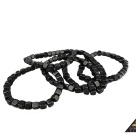 Bracelet cube bead 6 mm on rubber band by eliteshungite.com