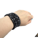 Bracelet cube bead 6 mm on rubber band by eliteshungite.com
