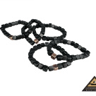 Bracelet cube bead 8 mm with 1 Copper coated bead by eliteshungite.com