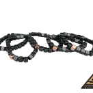 Bracelet cube bead 8 mm with 1 Copper coated bead by eliteshungite.com