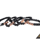 Bracelet cube bead 8 mm  with 3 Copper coated beads by eliteshungite.com