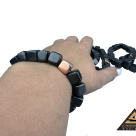Bracelet cube bead 10 mm with 1 Copper coated bead by eliteshungite.com