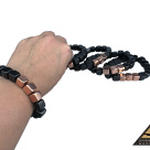 Bracelet cube bead 10 mm with 3 Copper coated beads by eliteshungite.com
