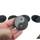 Protective slice round, diam. 5 cm Yin Yang by eliteshungite.com