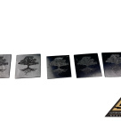 Protective slice square, 5 x 5 cm, Tree of Life by eliteshungite.com